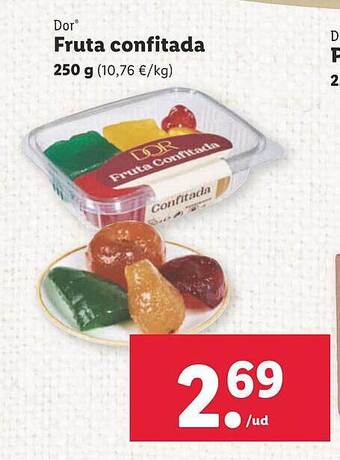 Lidl Dor fruta confitada oferta