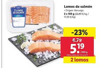 Lidl Lomos de salmón oferta