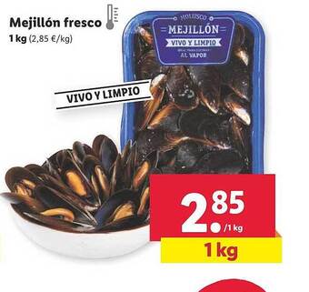 Lidl Mejillón fresco oferta