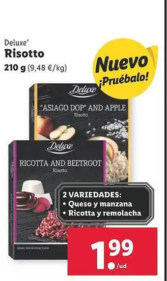 Lidl Deluxe risotto oferta