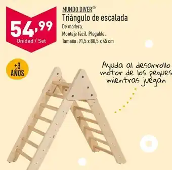 ALDI Triángulo de escalada mundo diver oferta