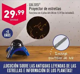 ALDI Proyector de estrellas edu toys oferta