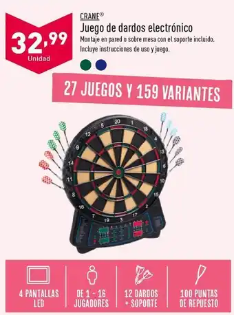ALDI Juego de dardos electrónico crane oferta