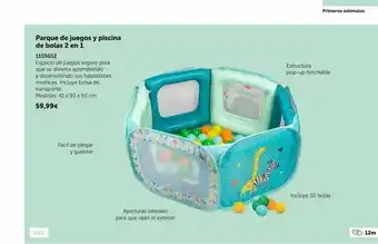 EurekaKids Parque de juegos y piscina de bolas 2 en 1 1105012 espacio de juegos seguro para que se divierta aprendiendo y desarrolland oferta