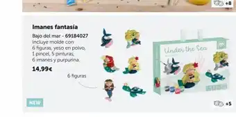 EurekaKids Imanes fantasía bajo del mar - 69184027 incluye molde con 6 figuras, yeso en polvo, 1 pincel, 5 pinturas, 6 imanes y purpu oferta