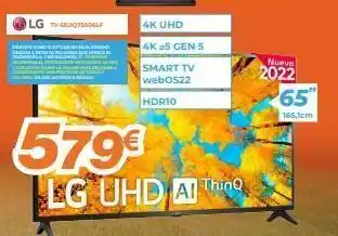Pascual Martí Lg tv 4susolf 579€ 4k uhd 4k 05 gen 5 smart tv webos22 hdr10 lg uhd a thing nuevo 2022 65" 165,3cm oferta
