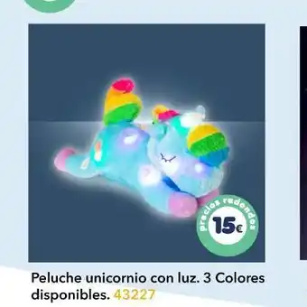 Tiendas MGI Peluche unicornio con luz oferta