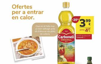 Supermercados Charter Aceite de oliva 0.4° carbonell oferta