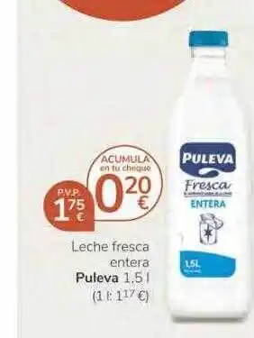 Supermercados Charter Leche fresca entera puleva oferta