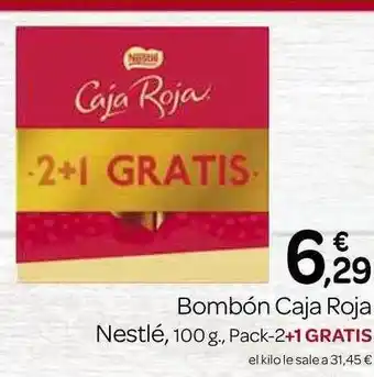Supermercados El Jamón Bombón caja roja nestlé pack-2+1 gratis oferta