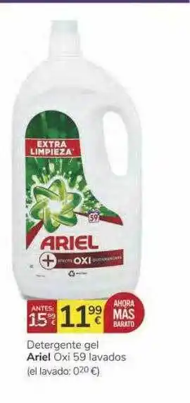 Supermercados Charter Detergente gel ariel oxi 59 lavados oferta