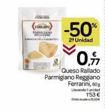 Supermercados El Jamón Queso rallado parmigiano reggiano ferrarini oferta