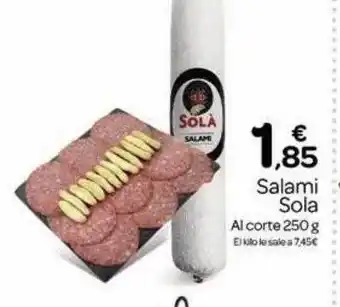 Supermercados El Jamón Salami sola al corte oferta