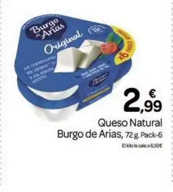 Supermercados El Jamón Queso natural burgo de arias oferta