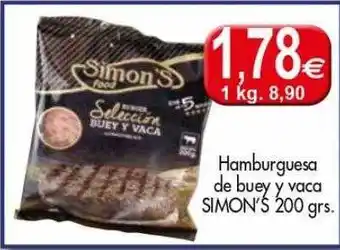 Congelados Copos Hamburguesa de buey y vaca simon's oferta