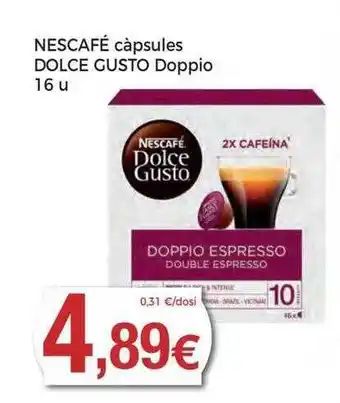 Keisy Nescafé càpsules dolce gusto doppio oferta