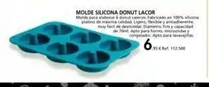 Coferdroza Molde silicona donut lacor molde para elaborar & donut caseros fabricado en 100% silicona platino de maxima calidad. ligers, oferta