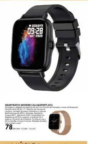 Coferdroza Smartwatch modern calls&sports dcu ultraligero y delgado en aleación de zinc con función de llamadas a través de bluetooth pa oferta