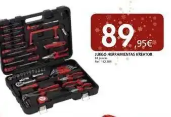 Coferdroza 89.95€ juego herramientas kreator 83 piezas ref. 112.809 oferta
