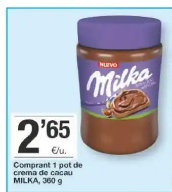 BonpreuEsclat Milka Comprant 1 pot de crema de cacau 360g oferta
