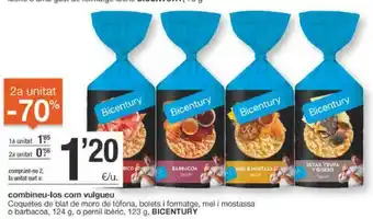BonpreuEsclat Bicentury Coquetes de blat de moro de tófona, bolets i formatge, mel i mostassa o barbacoa 124g oferta