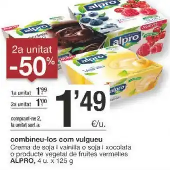 BonpreuEsclat Alpro Crema de soja i vainilla o soja 125g oferta