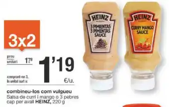 BonpreuEsclat Heinz Salsa de curri i mango 0 3 pebres cap per avail 220g oferta