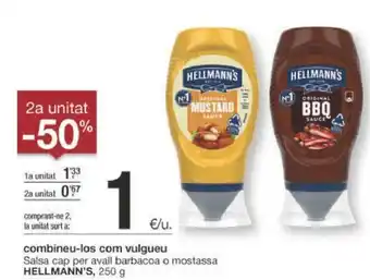 BonpreuEsclat Hellmann's Salsa cap per avall barbacoa o mostassa 250g oferta