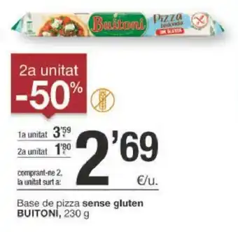 BonpreuEsclat Sense gluten Buitoni Base de Pizza 230g oferta