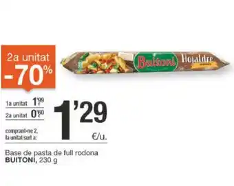 BonpreuEsclat Buitoni Base de pasta de full rodona 230g oferta