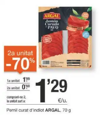 BonpreuEsclat Argal Pernil curat d'indiot 70g oferta