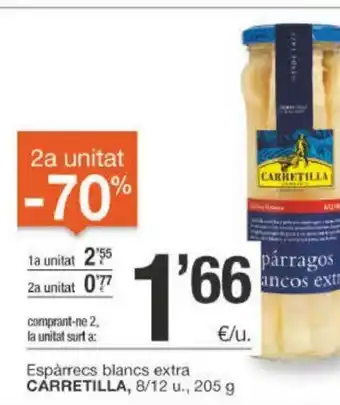 BonpreuEsclat Carretilla Espárrecs blancs extra 8/12 u 205g oferta