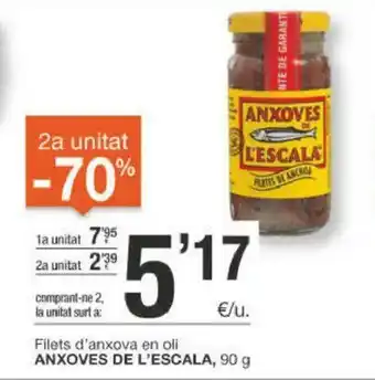 BonpreuEsclat Anxoves De L'Escala Filets d'anxova en oli 90g oferta