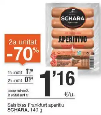 BonpreuEsclat Schara Salsitxes Frankfurt aperitiu 140g oferta