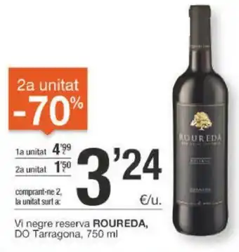 BonpreuEsclat Roudera Vi Negre reserva Do Tarrogona 750ml oferta