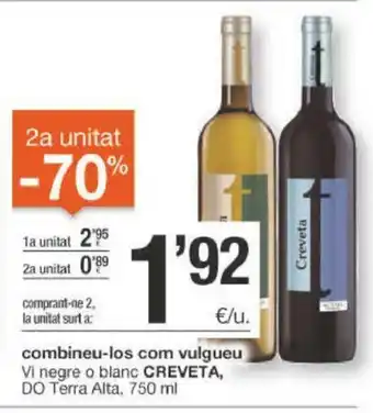 BonpreuEsclat Creveta Vi Negre o blanc DO Terra Alta 750ml oferta