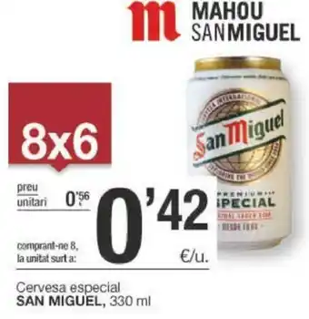 BonpreuEsclat San Miguel Cervesa especial 330ml oferta