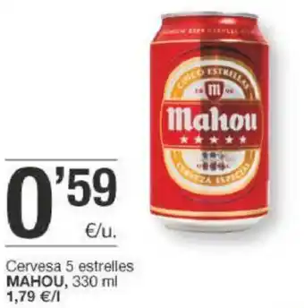 BonpreuEsclat Mahou Cervesa 5 Estrelles 330ml oferta
