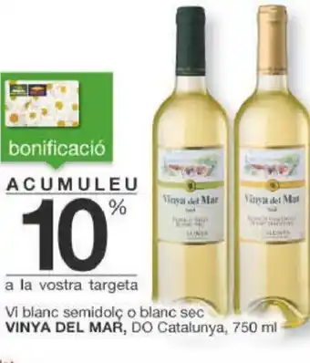 BonpreuEsclat Vinya Del Mar Vi Blancv semidolc o blanc sec DO Catalunya 750ml oferta