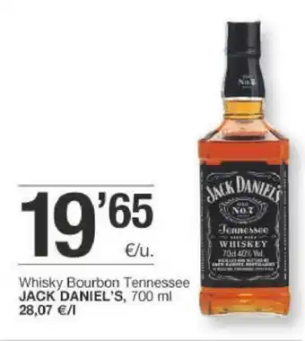 BonpreuEsclat Jack Daniel's Whisky Bourbon Tennessee 700ml oferta