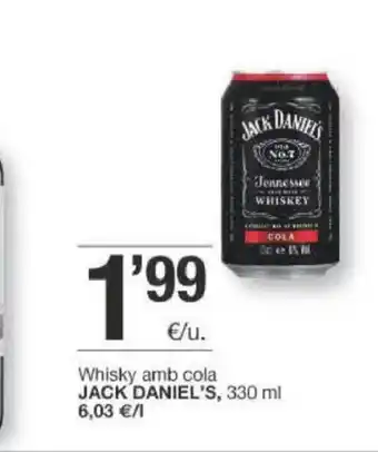 BonpreuEsclat Jack Daniel's Whisky amb cola 330ml oferta
