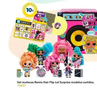 Set muñecas remix hair flip lol surprise modelos surtidos