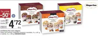 BonpreuEsclat Häagen Dazs Gelat mini terrines Collection caramel o xocolata o vainilla 4 u x 80g oferta