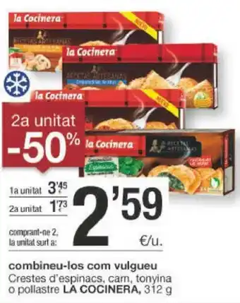 BonpreuEsclat La Cocinera Crestes d'espinacas, carn, tonyina o poliastre 312g oferta