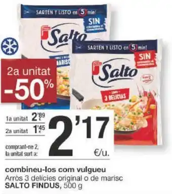 BonpreuEsclat Salto Findus Arrós 3 delicies original o de marisc 500g oferta