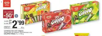 BonpreuEsclat Calippo Frigo Gelats Max de maduixa, llima llimona o mix 5ux105g oferta