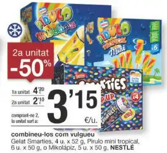 BonpreuEsclat Nestlé Gelat Smarties 4u x 52g oferta