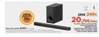 El Corte Inglés Barra de sonido sony oferta