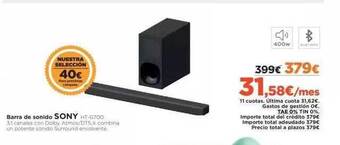 El Corte Inglés Barra de sonido sony oferta