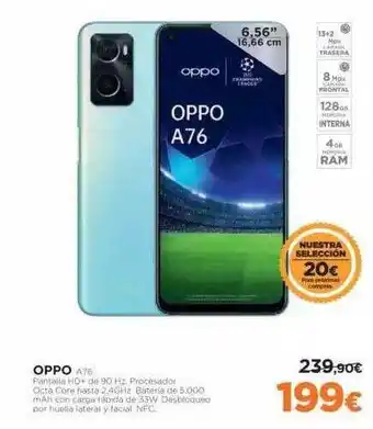 El Corte Inglés Oppo a76 oferta